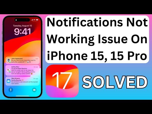 Fix Notifications Not Working Issue On iPhone 15, 15 Pro, 15 Pro Max