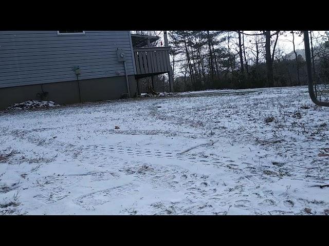 My first minibike ride on snow