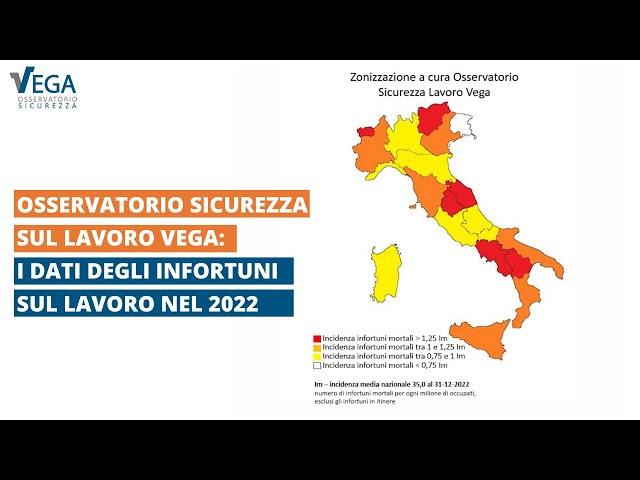 Infortuni sul lavoro 2022: i dati elaborati dall’Osservatorio Sicurezza e Ambiente Vega