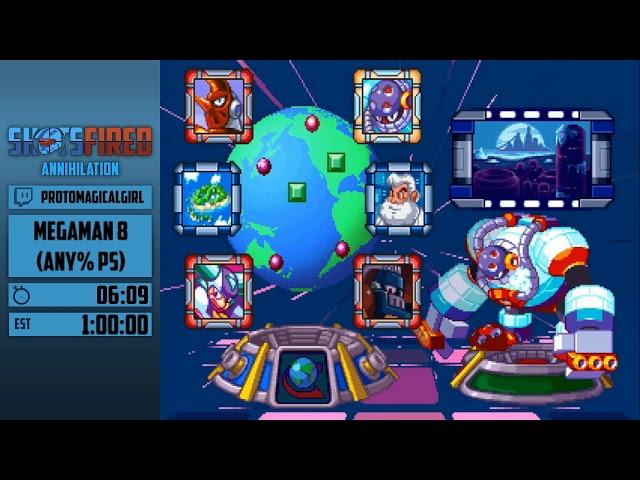 Megaman 8 (Any% (PS)) in 59:14 by Protomagicalgirl - Shots Fired: Annihilation