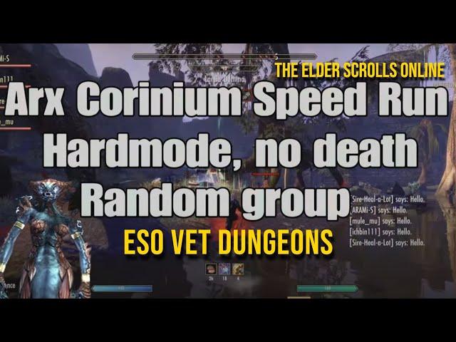 Arx Corinium Veteran Speed Run, Hardmode and no Death, Random group - The Elder Scrolls Online