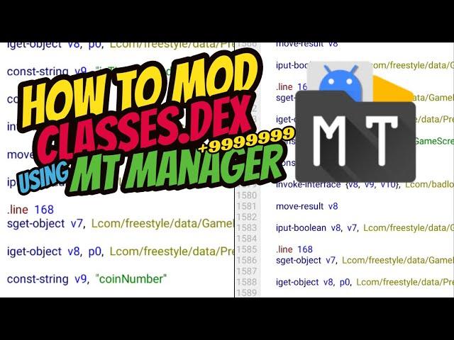 How to mod Classes.dex using Mt manager