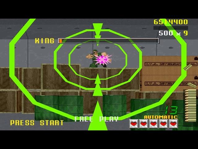 Virtua Cop - Defeating All Boss With Automatic Handgun