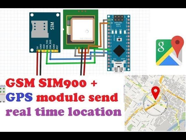 GSM sim900 + GPS +Arduino Nano send real time location