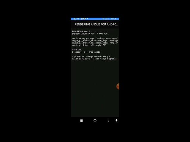 Tutorial How To Activate Rendering Angle In All Phone