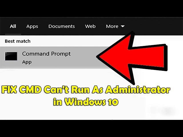 How to Fix Com­mand Prompt Not Work­ing in Win­dows 10 | FIX CMD Can't Run As Administrator