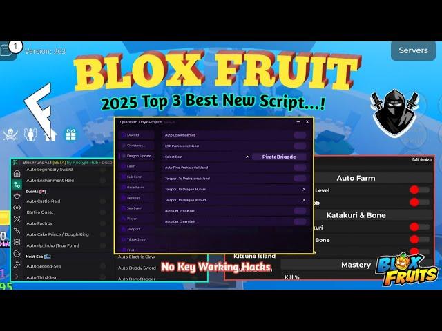 [Roblox] Blox Fruit 2025 Top 3 Best Script Available/ No Key & Showcase | Working On Every Executors