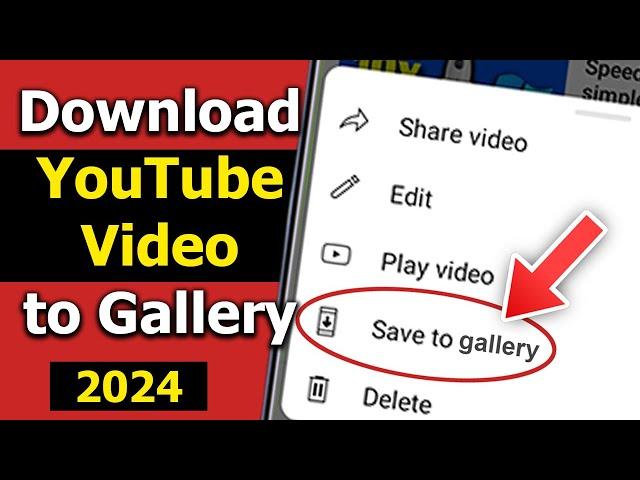 (NEW UPDATE) How to download YouTube Videos to Phone Gallery 2024 (Android and iphone)