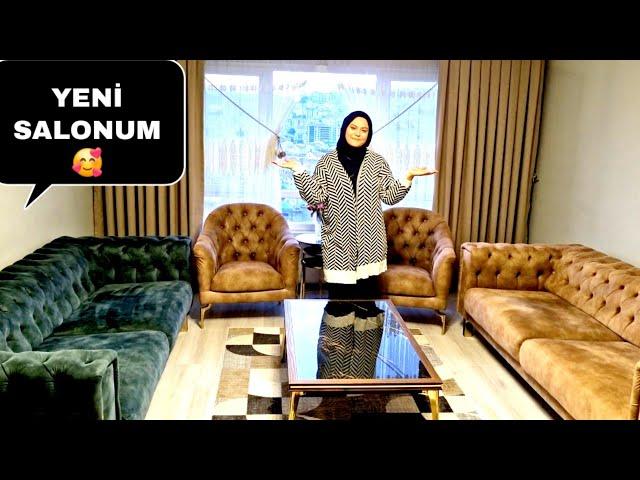 YENİ SALON TAKIMIM⁉️YEMEK ODASI TAKIMIM‼️YENİ EŞYALARIMVLOG