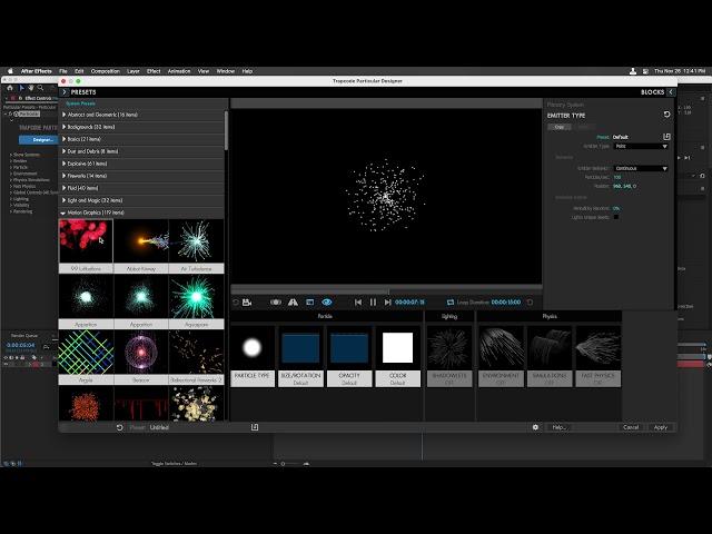 New Presets in Trapcode Particular 5