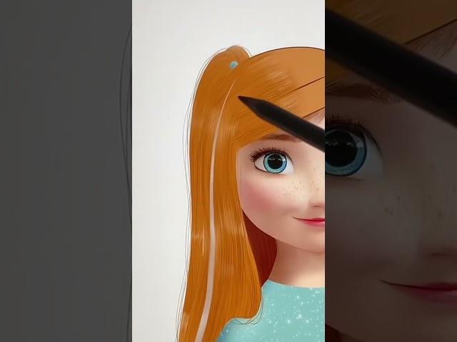 Anna’s transformation #frozen #art #digitalart #shorts