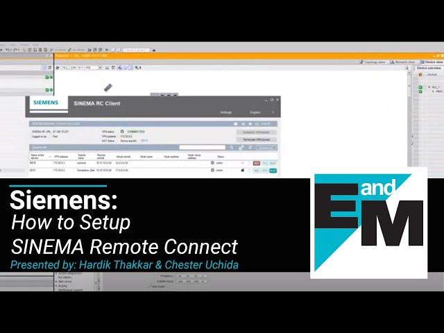 Siemens | How to Configure SINEMA Remote Connect | EandM