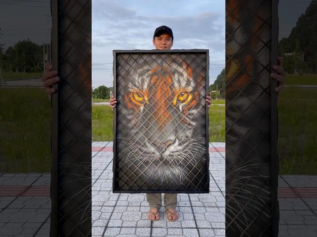 The tiger said: Don't let me escape. otherwise.... #artwork #art  #painting #shorts