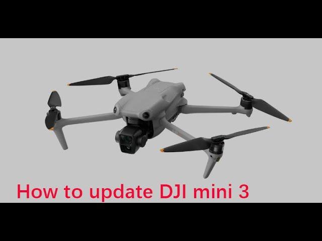 How to update DJI mini 3 firmware