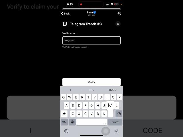 Telegram Trends #3 Blum Video Code Today | Telegram Trends #3 Blum Today Verification Keyword Today