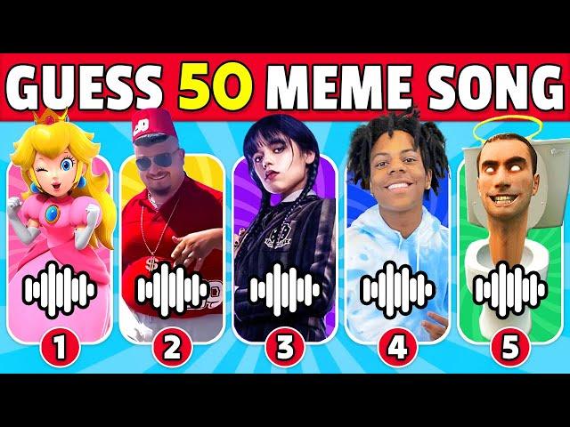  Guess The Meme By Song  | Wednesday Dance, Skibidi Toilet, The Rock, MrBeast, Skibibidi Dom Dom