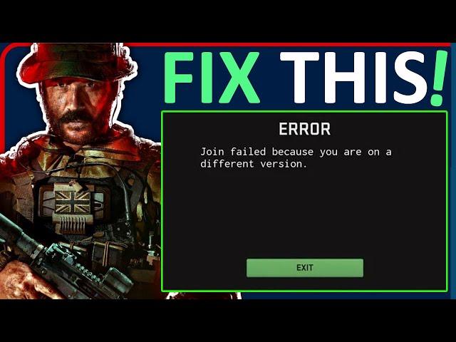 [MW3] Fix ‘Join failed because you are on a different version’ Error on PC/Xbox/PS5 (2024)