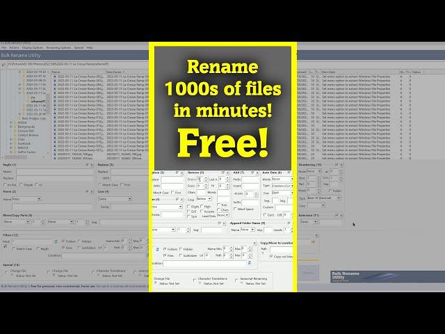 Bulk Rename Utility - Batch Rename Files