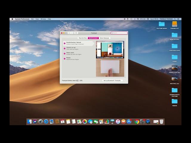 HOW TO DISABLE OR ENABLE ZOOM IN OR OUT (TRACKPAD) IN MAC OS MOJAVE