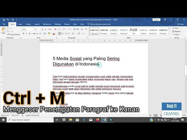 WAJIB TONTON!! FUNGSI-FUNGSI TOMBOL CTRL PADA MICROSOFT WORD