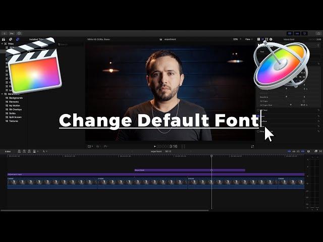 How to quickly change the default font in Final Cut Pro X