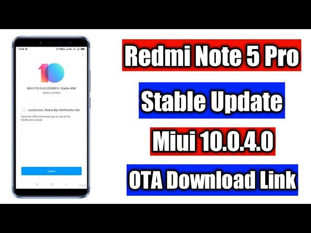 Miui 10.0.4.0 Redmi Note 5 Pro | Redmi Note 5 Pro Miui 10.0.4 0 Stable Update