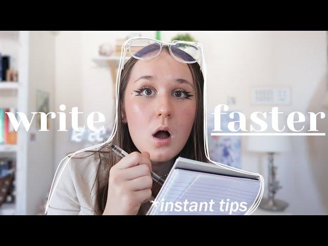 HOW TO WRITE YOUR NOVEL FASTER // 10 *INSTANT* TIPS