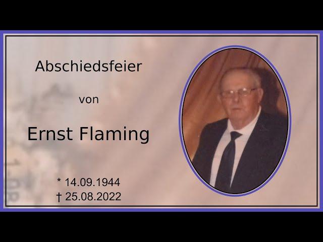 Abschiedsfeier von Ernst Flaming