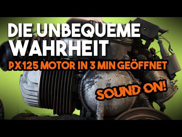 Eine unbequeme Wahrheit | Vespa PX 125 Motor öffnen in 3 min | Der 25.000 km Check