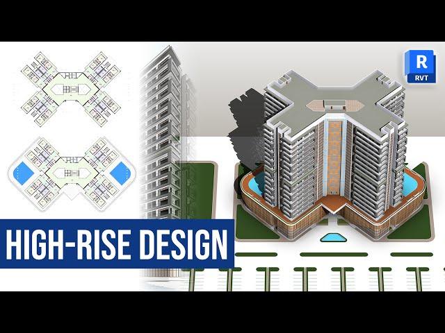 Autodesk Revit Architecture 2024/ High-Rise Building/ Full Course