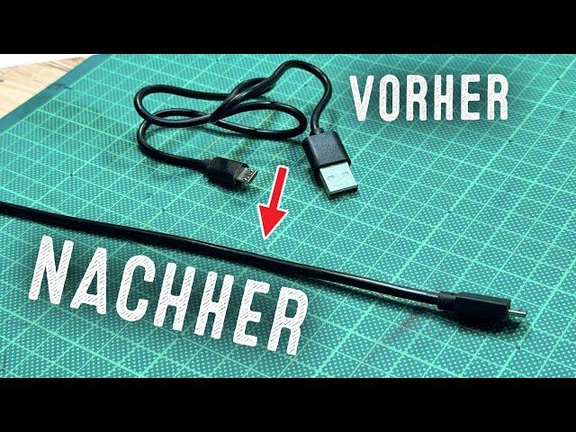 Einfacher Trick, um krumme Kabel gerade zu machen