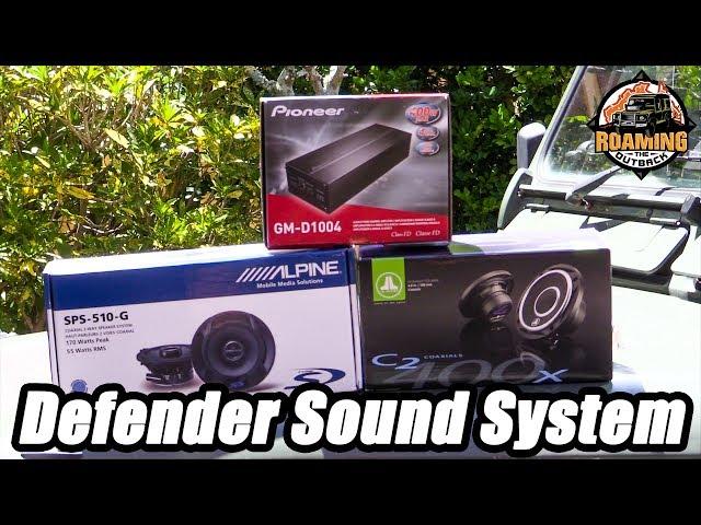 Defender Sound System Upgrade - Head Unit, Amplifier & Speakers