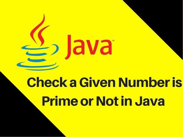 5.17 How to check a given number is prime or not in Java Tutorial | Lecture