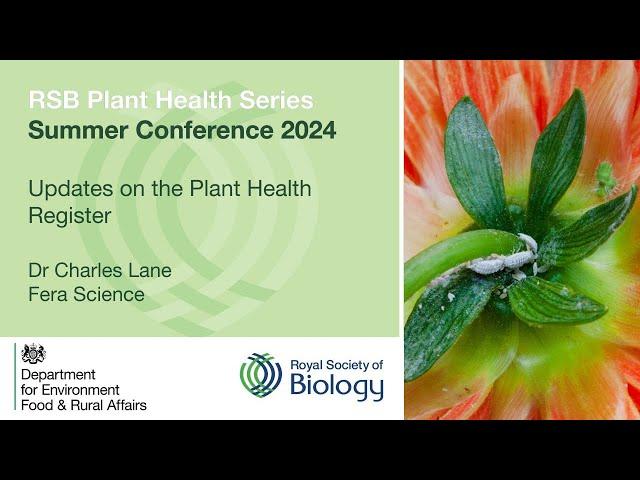 Updates to the Plant Health Register | Plant Health Series: Summer Conference 2024