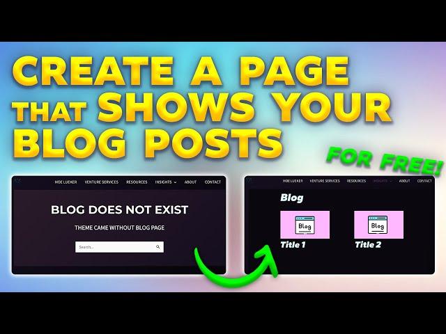 How To Create a Blog Page in Wordpress FOR FREE with Elementor (Post Grid Wordpress)