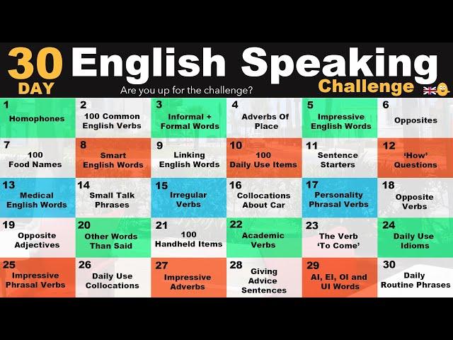 The 30-Day English Speaking Challenge!