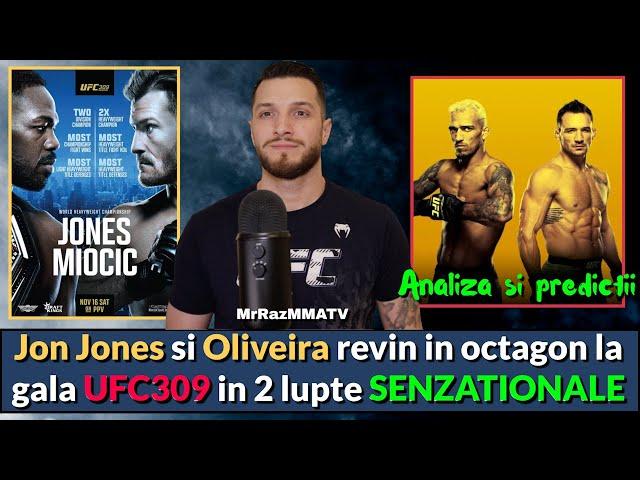 UFC309 Analiza si predictii | Jon Jones si Charles Oliveira revin in octagon in 2 lupte SENZATIONALE