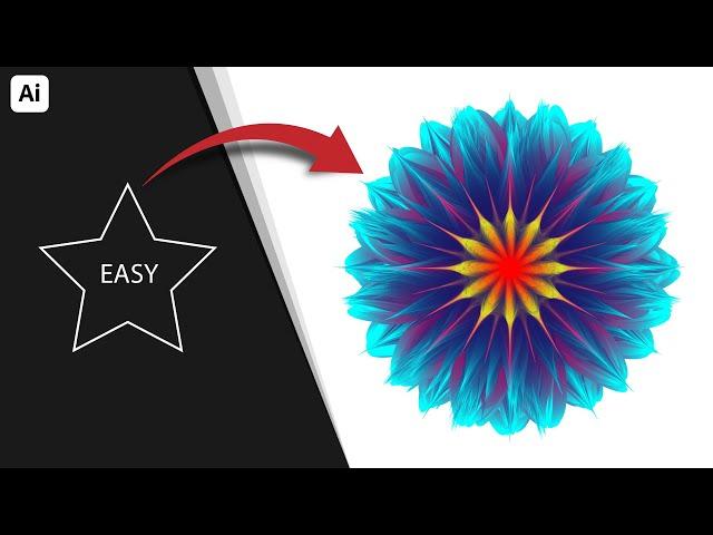 How To Draw a Flower Vector Art Super Easy Techniques For Beginners - Adobe Illustrator Tutorials