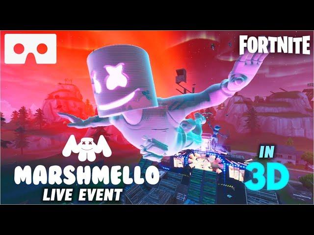 Fortnite MARSHMELLO Concert Live Event in 3D Side By Side - Best Moments in 3D sbs