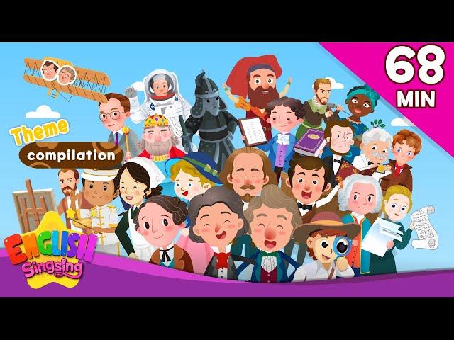 Biography Compilation / 1hour English Stories l Kids Biography Compilation by English Singsing