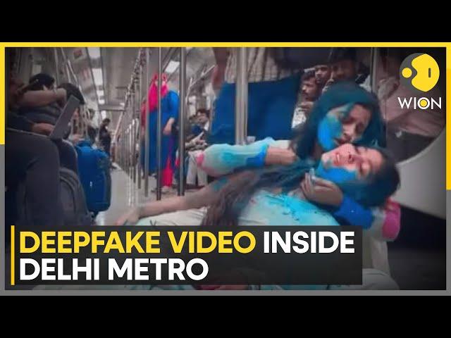 India: Video of two girls inside a metro, applying colour goes viral | WION News