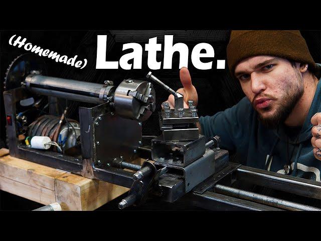 How I built my HOMEMADE Lathe!