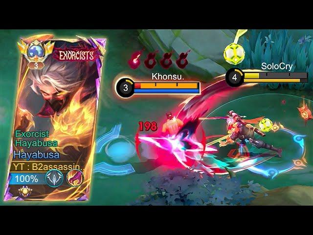 HAYABUSA BEST BUILD AND EMBLEM 2024 |HAYABUSA GAMEPLAY 2024 -Mobile Legends