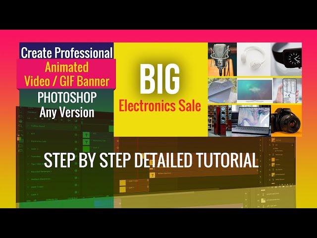 Create Professional Video Banner GIF Animation in Photoshop