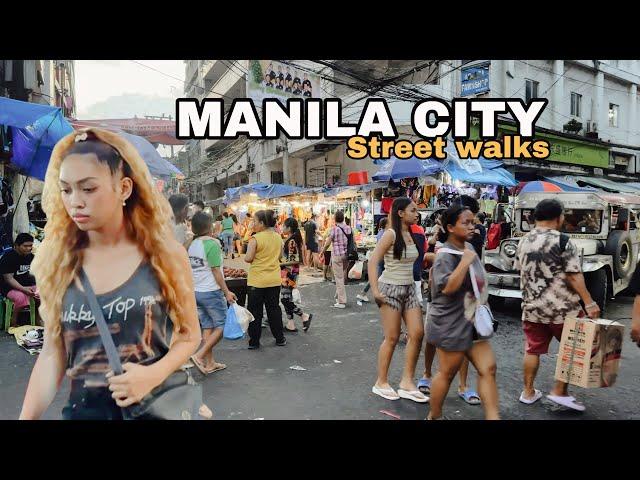 DIVISORIA MARKET- afternoon walking tour in MANILA CITY [4k]