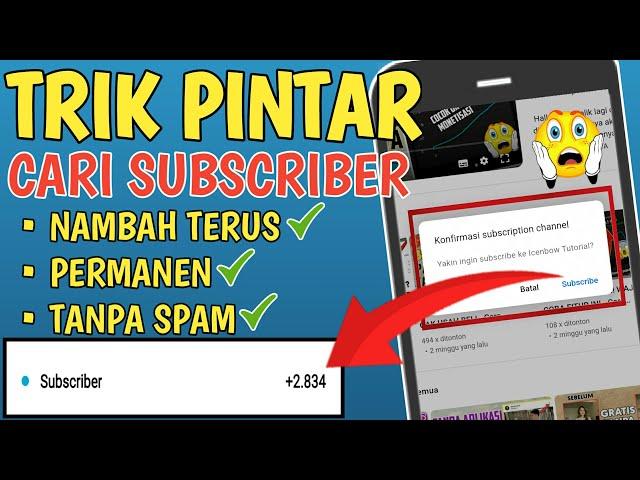 COBA TRIK AJAIB INI DAPATKAN SUBSCRIBER GRATIS !! Cara Menambah Subscriber Youtube Gratis Permanen