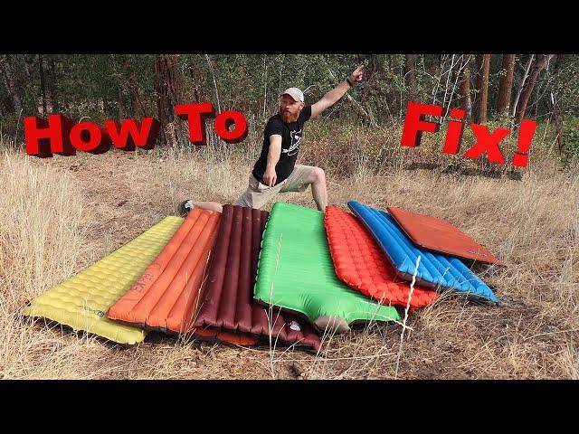 How to Fix / Repair / Leaking Sleeping Pad (Field or Home)