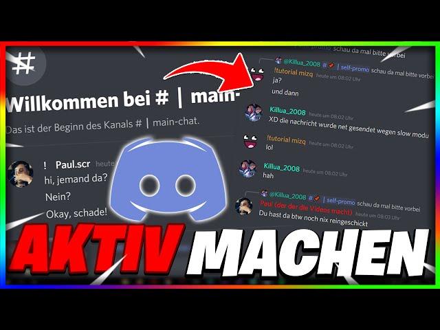 Discord Server EXTREM AKTIV machen Top 5 Tipps [5000 Nachrichten pro Woche] | Tutorial Ecke