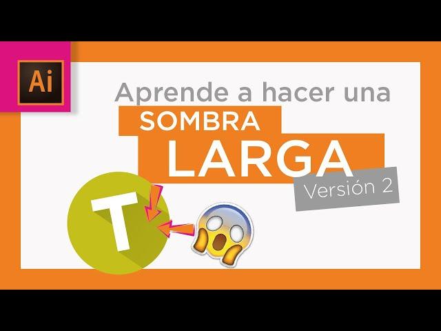 ILLUSTRATOR tutorial TEXTO con SOMBRA LARGA️  (FÁCIL y en 2 minutos )