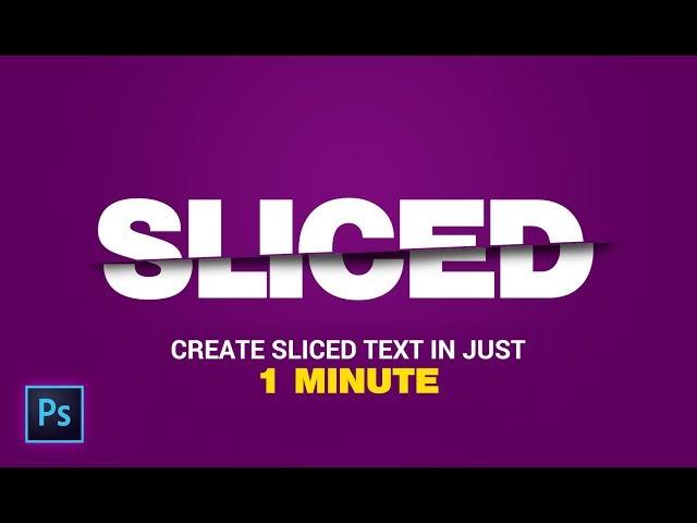 Sliced Text Effect in Photoshop | 1 Minute Tutorial | Photoshop Tutorial